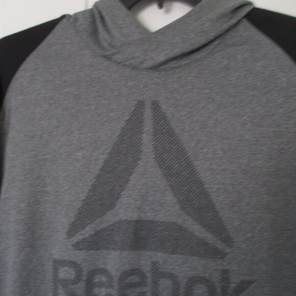 Reebok Speed Wick Mens L/S Gray Hoodie Sweatshirt w/Kangaroo Pockets NWOT - XL - Picture 2 of 3